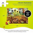 thumbnail image 4 of Crocodile Creek Above + Below 48-Piece Jigsaw Floor Puzzle - Fun Floor Puzzles for Kids Ages 4-8 - Heavy-Duty Shaped Box for Storage - Backyard Discovery - 18 x 24 inches Finished, 4 of 8