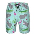 thumbnail image 3 of Logiee Hippo With Flamingos And Crocodiles Print Mens Swim Trunks Quick Dry Board Shorts,Breathable Hawaii Beach Shorts Swimwear Bathing Suits-XX-Large, 3 of 6