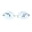 Blue, variant on Tropical Split Leaf Palm Shape Rimless Hippie Sunglasses Blue