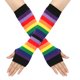 thumbnail image 1 of Zhuge Guantes largos sin dedos a rayas para mujer, calentadores de brazos tejidos de invierno para punk rock, cosplay, gótico y fiesta de Navidad, estilo F, 1 of 4
