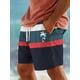 thumbnail image 3 of Bañador con estampado 3D de palmeras a rayas para hombre, estilo hawaiano, con cintura elástica y cordón, para vacaciones y playa, 3 of 4
