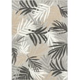 thumbnail image 4 of Oasis Modern Floral Gray and Beige Polypropylene Indoor Outdoor Area Rug, 8'x10' Rectangle, 4 of 7