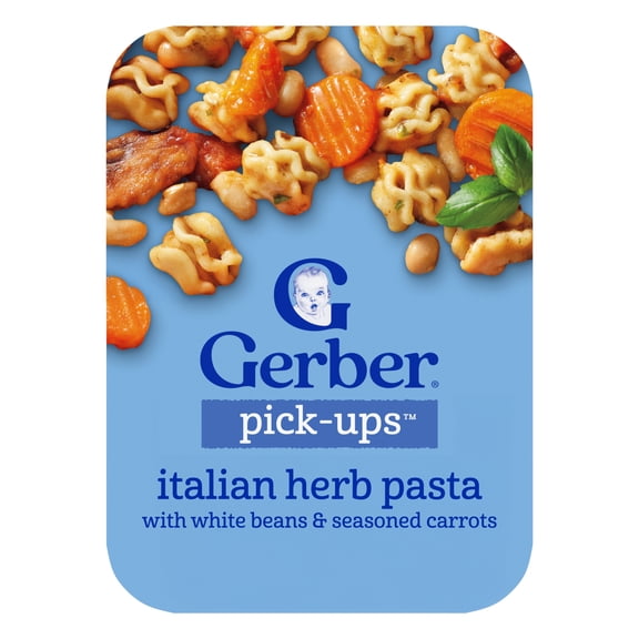 Gerber Stage 3 Baby Food, Italian Herb Pasta, Pick-Ups, Baby Led Feeding 5.8 oz