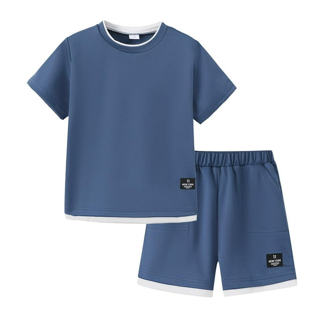 Conjunto de ropa KIMI BEAR para niños, de verano, tallas 11-12, manga corta