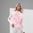 thumbnail image 4 of Cute Sweatshirts For Women Mock Neck Long Sleeve Basic Cute Fall Shirts Dressy Casual Lightweight Work Blouse Undershirt Daily Casual Top Purple Pink XL, 4 of 5