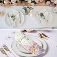 thumbnail image 3 of Happy Easter Cloth Napkins, Spring Colorful Eggs Rabbit Ear Feet Flowers Washable and Reusable Dinner Napkins Set of 8, Table Napkin for Kitchen Party Birthday Wedding Hotel Housewarming 20"x20", 3 of 9