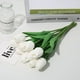 thumbnail image 4 of XmhyTop Tulipán artificial de seda de 20 unidades, flores blancas falsas de 13,5 pulgadas, regalo para el día de la madre, Pascua,decoración para el hogar, la cocina y la boda (rosa claro), 4 of 5