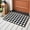 Black, variant on Black White Plaid Bathroom Mats 2x3 FT,Non Slip Small Kitchen Mat,Gradient Geometric Buffalo Checkered Washable Soft Backed Front Door Throw Rugs Non-Shedding Indoor Outdoor Doormat for Entryway Sink