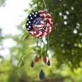 thumbnail image 5 of RnemiTe-amo Independence Day Wreath Wind Chimes Decoration, American Flag Wind Chime Patriotic Wind Chime Wreath Memorial Wind Chimes Hanging Ornament for 4th of July Garden Lawn Yard Decorations, 5 of 9