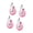 4 pink, variant on Quiet Rolling Twist Casters for Chairs & Sofas Designs with Large 3 Inch Wheel Easy to Use for Enhances Durability