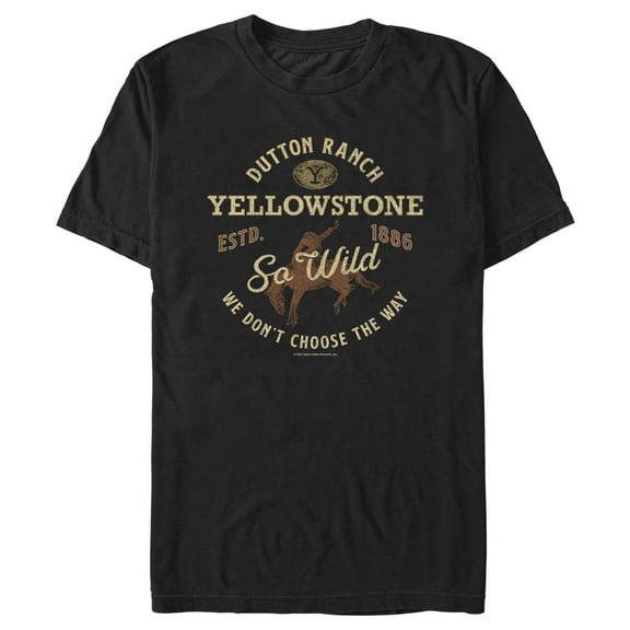 Men's Yellowstone Dutton Ranch So Wild ESTD. 1886 Graphic T-Shirt
