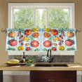 thumbnail image 4 of Yayeee Kitchen Curtains Tier Set of 2 Light Filtering 57"x36" Over Sink Window Panels, Yellow Tomatoes, 4 of 7