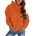 thumbnail image 1 of Women's Fashion Solid Color Hooded Drawstring Long Sleeve Loose Pullover Sweatshirt Top, 1 of 6