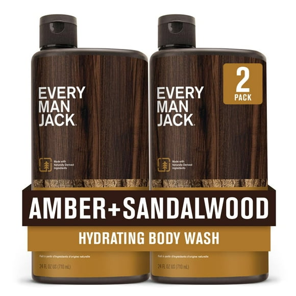 Gel de baño Every Man Jack Amber+Sandalwood 720 ml x 2