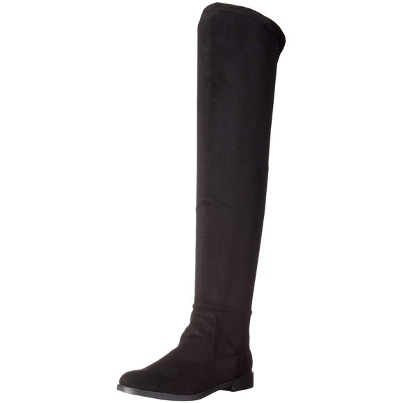 Kenneth Cole REACTION Women's Wind-y Over The Knee Stretch Boot, Black, 5 M US