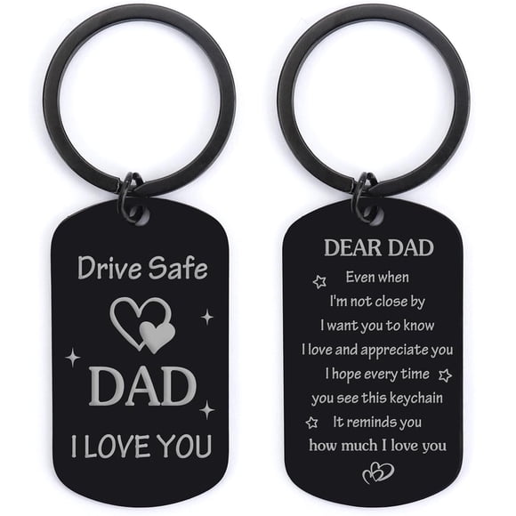 Jinswick Father's Day Gifts for Dad from Daughter Son, Dad Birthday Gift Drive Safe Keychain for Him Father Papa Gifts Dad Gift from Daughter Son Father's Day Gift for Husband from Wife