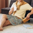 thumbnail image 5 of Tideii Dachshund Dog Bird Print Men's Short Pajama Pants, Elastic Pocket Summer Pajama Pants Sleepwear, Lounge Pants-Medium, 5 of 6