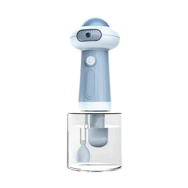 Dispensador de jabón en espuma para mascotas para perros y gatos, azul
