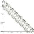 thumbnail image 2 of 925 Sterling Silver 9.75mm Concave Beveled Curb Chain Necklace 18 Inch Chain Necklace for Women and Men, 2 of 2