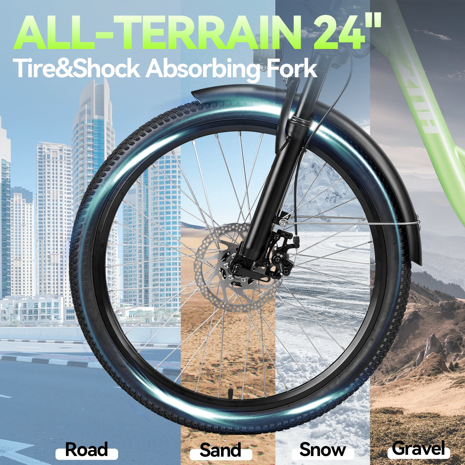 ZNH 26'' Electric Commuter Bike，700w Electric Bicycle w 48v13ah Removable Batttery,City Ebike w Rear Frame，Easy to Install，UL2849，7-Speed,White