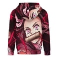 thumbnail image 6 of Demon Slayer Kids Hoodie Cozy Hooded Sweatshirt Long Sleeve Sweater Tops Pullover Hoodies Boys Girls 8-12Y, 6 of 8