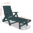 thumbnail image 3 of Charmma Sun Lounger with Footrest Plastic Green, 3 of 8