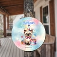 thumbnail image 3 of Happy Birthday Cute Kitten Siamese with Cake Gifts Party Hat Round Wood Sign Cat Lover Kitten Owner Gifts Hanging Wall Home Decor - 00029, 3 of 5
