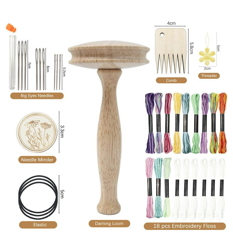 wooden darning egg loom tool kits