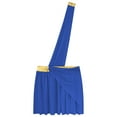 thumbnail image 6 of iiniim Mens Theme Party One Shoulder Strap Contrast Color Waistband Ruffle Skirt Blue 3XL, 6 of 7