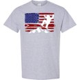 thumbnail image 3 of Inktastic Snowboarding Us Flag T-Shirt, 3 of 5
