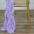 thumbnail image 5 of Efavormart Lavender Chiffon Curly Chair Sash, 5 of 8