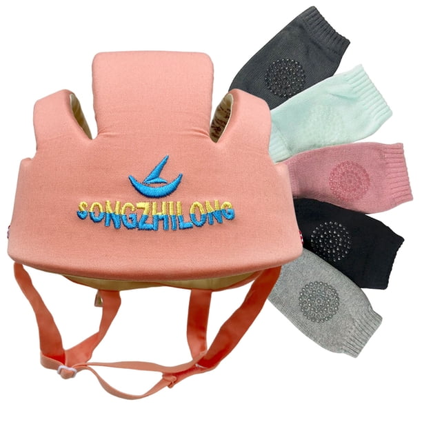 Casco Seguridad Infantil Bebes Y Niños + Rodilleras Gateo. Dara Baby Acc0019
