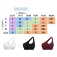 thumbnail image 4 of Uniexcosm 2 Pack Womens Sports Bras One Shoulder Workout Yoga Bras Sexy Cute Medium Support Crop Top, 4 of 8