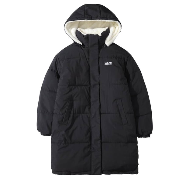 Chaqueta de invierno de algodón para mujer, con capucha, manga larga, informal, con bolsillos laterales y capucha.