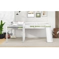 thumbnail image 3 of Newest L-Shaped Twin Loft Bed with Slide , Ladder,White Corner Loft Bed Set, Space Saving Twin Size Loft Beds with Fun Slide, Perfect for Small Rooms, 3 of 14