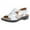 White, variant on Women's Sandals with Arch Support Comfortable Ankle Strap Open Toe Casual Flat Sandals Summer 2025, White 9.5