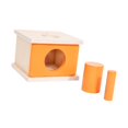 thumbnail image 4 of Caja de madera para la permanencia de objetos, caja de madera para combinar formas, juego de actividades, juguete sensorial naranja, 4 of 9