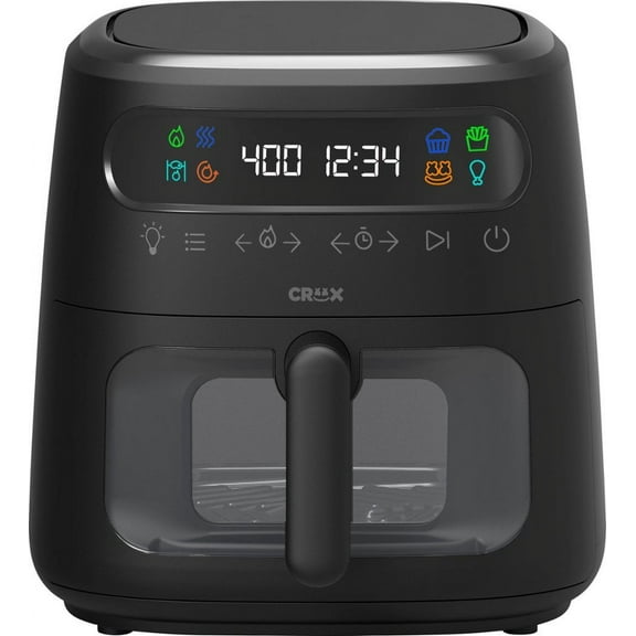 8-qt. Digital Air Fryer Kit with TurboCrisp - Black