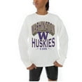 thumbnail image 3 of Women's Gameday Couture White Washington Huskies Midweight Oversized Long Sleeve T-Shirt, 3 of 5