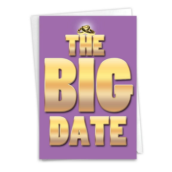 C4643ENG Hilarious Engagement Greeting Card 'The Big Date' with Envelope by NobleWorks