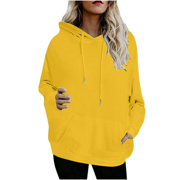 Women's Winter Warm Fleece Lined Hoodies Oversized Sweatshirts Casual Loose Solid Pullover Sweaters with Pockets