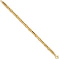 thumbnail image 2 of 14K Yellow Gold Polished And Textured Design Fancy Link Bracelet (Width 7.2) (Length 7.2) - Jbsp, 2 of 5