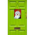 thumbnail image 2 of Carolines Treasures LH9351DS1216 Old English Sheepdog Flocons de Neige Rouges Impressions Murales Ou de Porte en Métal Aluminium de Noël, 2 of 2