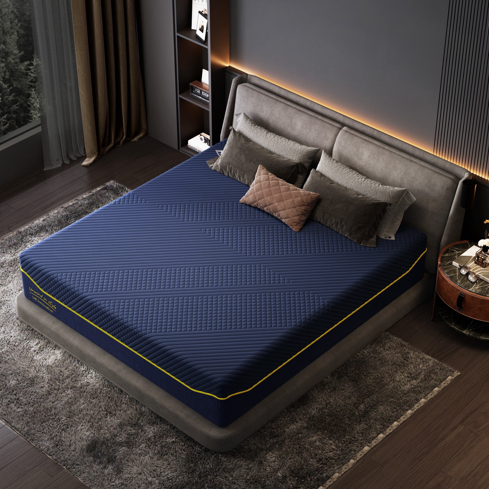 King Mattress, Holaki 14" King Gel Memory Foam with Bamboo Charcoal Silicone Mattress in a Box, Medium Firm, CertiPUR-US