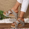 thumbnail image 2 of Domuza Orthopedic Sandals for Women Non Slip Slip on Arch Support Summer Flat Sandals Wide Width Sneakers 2026 New Comfort Orthopedic Shoes Gray 7（EU-38）, 2 of 6