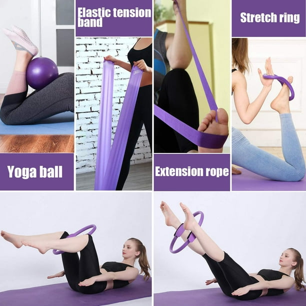 5 Pcs Pilates Ring Set 14 Yoga Fitness Magic Circle Pilates Equipment for Home  Workouts Fitness kit