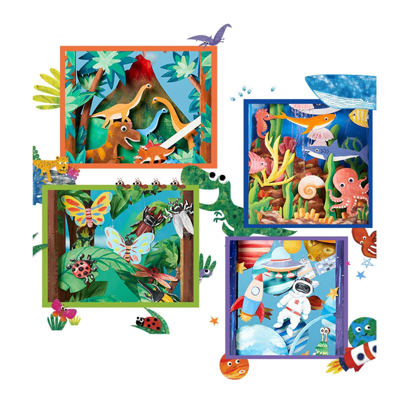 FVDPWYE lahomia 3D Coloring Craft Kits Kids Material Package Drawing Puzzle Toy Insect