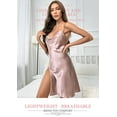 thumbnail image 5 of New Sexy Slit Suspender Nightgown, Breathable Casual Home Wear, Long Personalized Backless Nightgown, 5 of 8