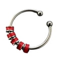 thumbnail image 2 of Hyasfey Open Ring Adjustable Fine Workmanship Anxiety Relief with Enamel Bead Opening Decoration Accessory Unisex Stacking Spinning Ring for Daily Wear, 2 of 8