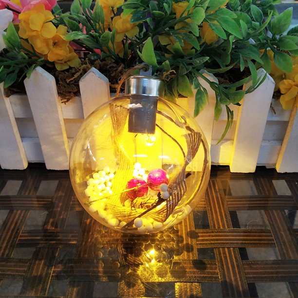 Teissuly Christmas Glowing Ball Pendant Decor, Glowing Christmas Ball Christmas Tree Decoration Teissuly WER202310234788